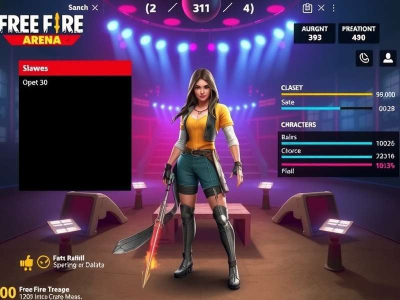 Free Fire Combat Arena gameplay screenshot showing character in battle